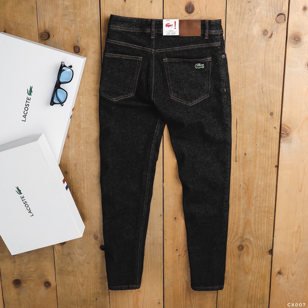Quần jean dài nam LCST đen tiêu ,Form Slimfit,chất vải co dãn nhẹ,ống quần 14 - 17cm,hàng Vnxk-1033