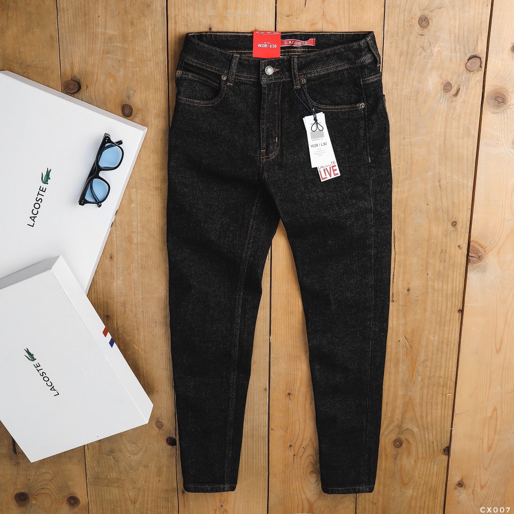 Quần jean dài nam LCST đen tiêu ,Form Slimfit,chất vải co dãn nhẹ,ống quần 14 - 17cm,hàng Vnxk-1033