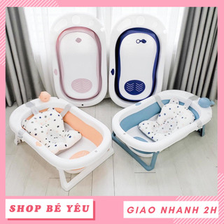 Chậu tắm gấp gọn cho bé 🌸 𝑭𝒓𝒆𝒆𝒔𝒉𝒊𝒑 🌸 Chậu tắm gấp gọn cao cấp kèm lưới/phao nằm tắm cho bé 9BABY