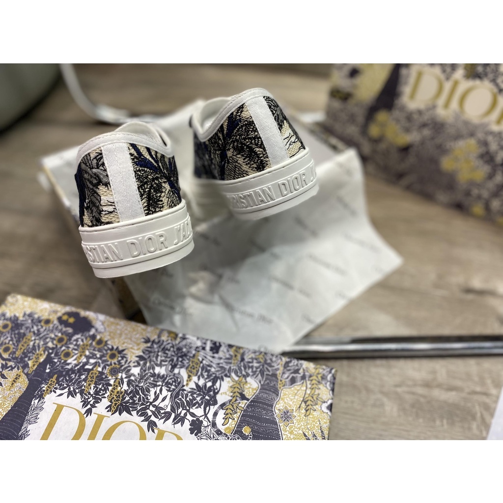 Giày Thể Thao Nam Nữ Dior Walk Embroider Cotton họa tiết HỔ đen , Giày Dior B56 Cao Cấp Quảng Châu