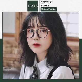 Mắt Kính Giả Cận Gọng Kim Loại From Tròn 547 Cực Đẹp
