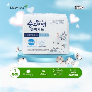 BĂNG VỆ SINH HÀN QUỐC SIÊU BẢO VỆ KLEANNARA SOONSOOHAN, ZERO, ORGANIC  SIZE M (26CM)