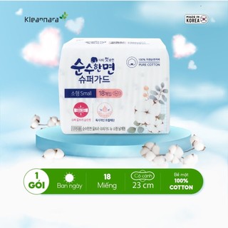 BĂNG VỆ SINH HÀN QUỐC SIÊU BẢO VỆ KLEANNARA SOONSOOHAN, ZERO, ORGANIC  SIZE S (23CM) 18 MIẾNG