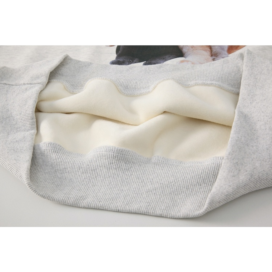 Áo Sweater nỉ bông Sweet basic nam nữ form rộng Nguyah Studio