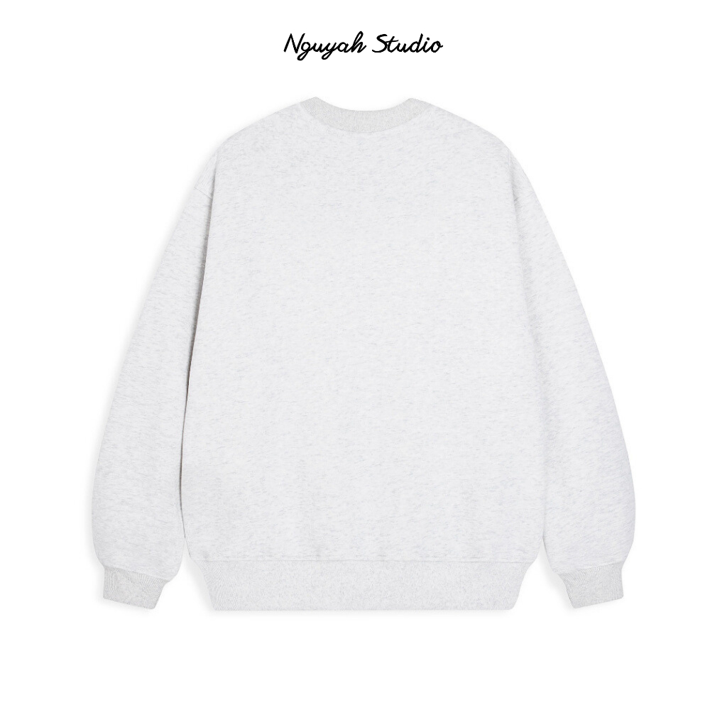 Áo Sweater nỉ bông Sweet basic nam nữ form rộng Nguyah Studio