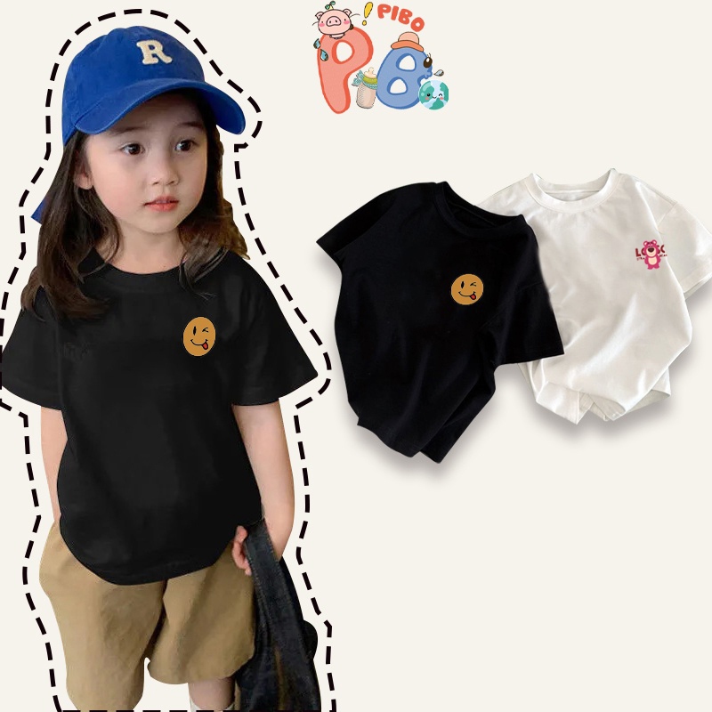Áo Thun Cộc Tay Bé Gái Bé Trai BabyBoo Hình Smile Nhỏ,Gấu Losto Cotton 1000% Thoáng Mát, Thấm Hút Mồ Hôi- PiBo Store