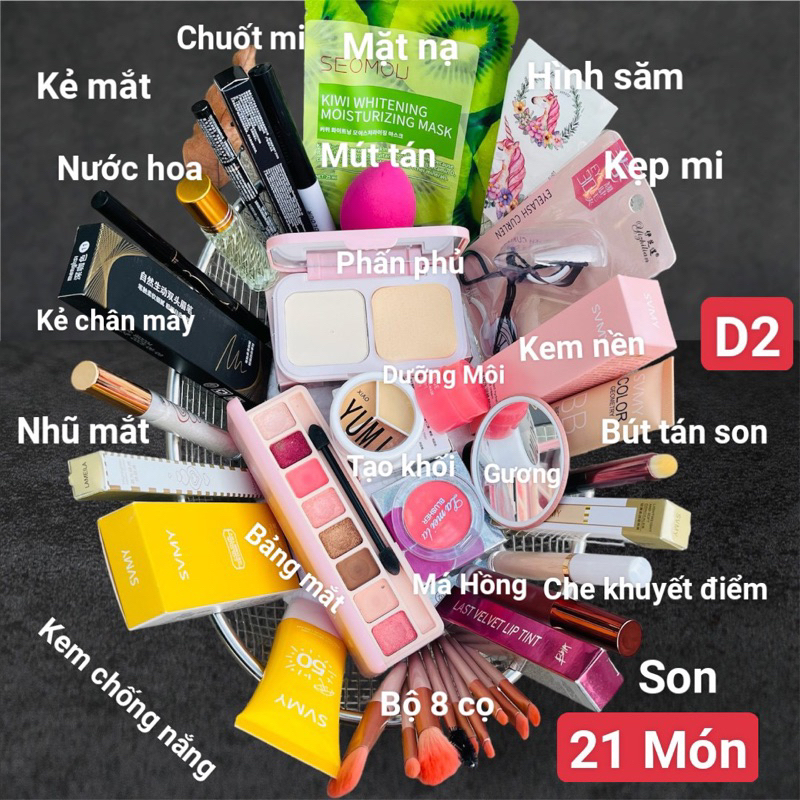 Bộ Trang Điểm Đầy Đủ 21 Món Cơ Bản từ A-Z Trang Điểm Cá Nhân Cho Nàng Đi Chơi Đi Tiệc