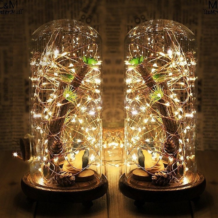 Đèn Led Dây Trang Trí Dùng PIN 5m - Đèn Đom Đóm Fairy Light, trang trí noel giáng sinh