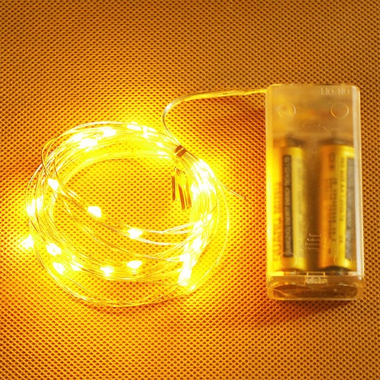 Đèn Led Dây Trang Trí Dùng PIN 5m - Đèn Đom Đóm Fairy Light, trang trí noel giáng sinh