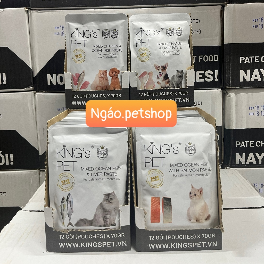 Pate King's Pet / King Pet gói 70g - Thức ăn ướt cho chó và mèo __ Gói __