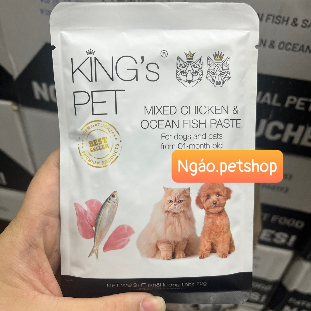 Pate King's Pet / King Pet gói 70g - Thức ăn ướt cho chó và mèo __ Gói __