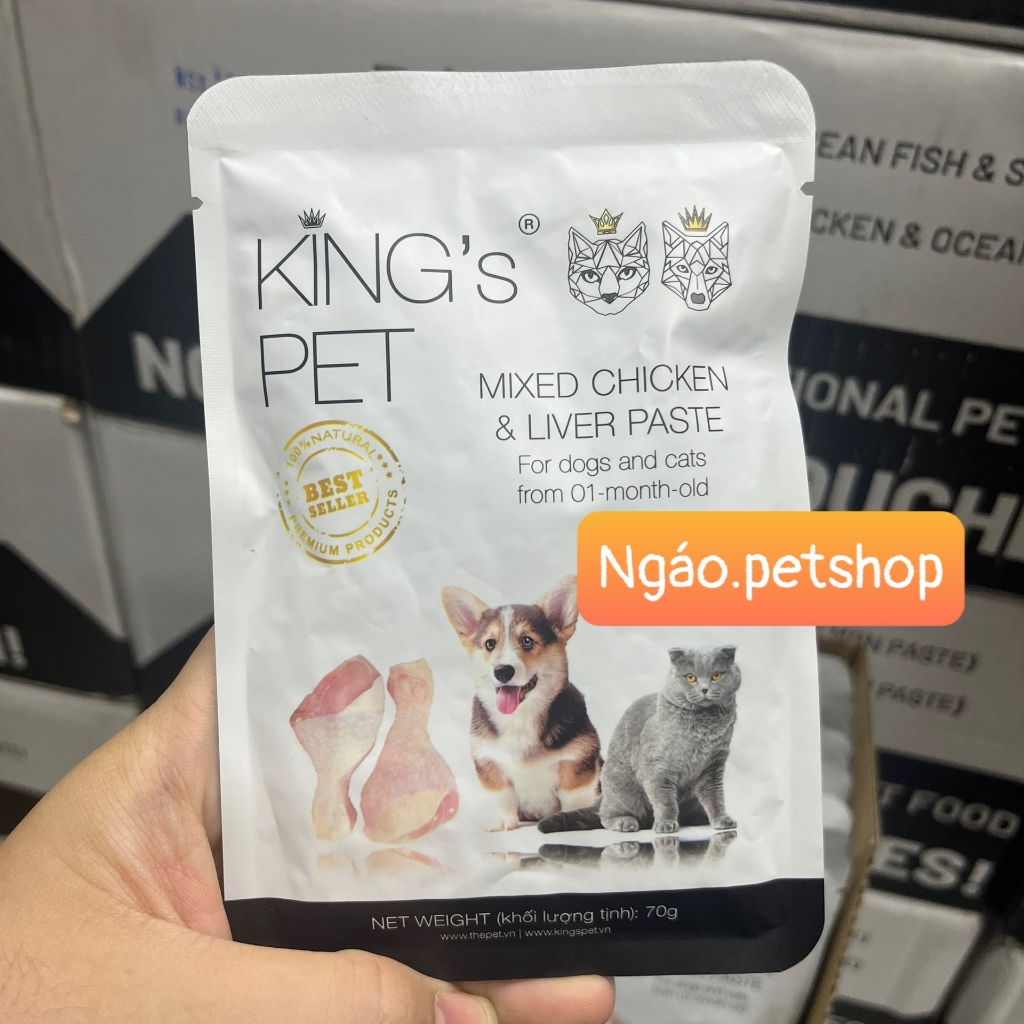 Pate King's Pet / King Pet gói 70g - Thức ăn ướt cho chó và mèo __ Gói __