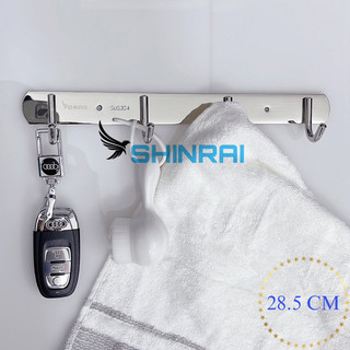 Móc treo đồ sau cửa , bếp , móc treo quần áo nhà tắm inox sus304 móc tròn 4 shinrai
