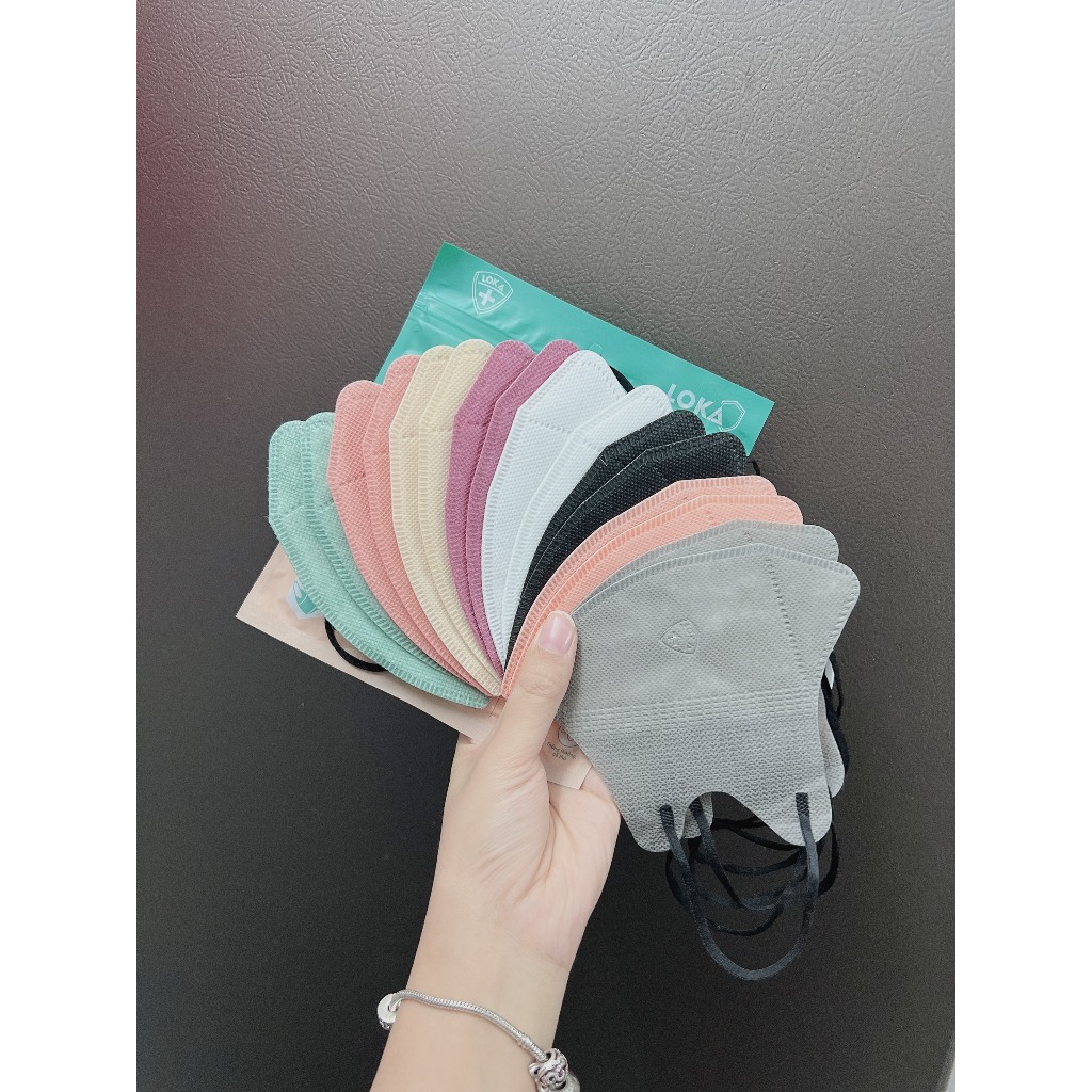 Thùng 300 Chiếc Khẩu Trang 5D Mask LOKA MASK kháng khuẩn Đủ Màu Cao Cấp. ôm sát mặt Unisex, khẩu trang chống tia UV