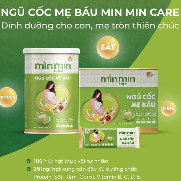 NGŨ CỐC LỢI SỮA CAO CẤP MIN MIN _ NGŨ CỐC MẸ BẦU CHUẨN ORGANIC.