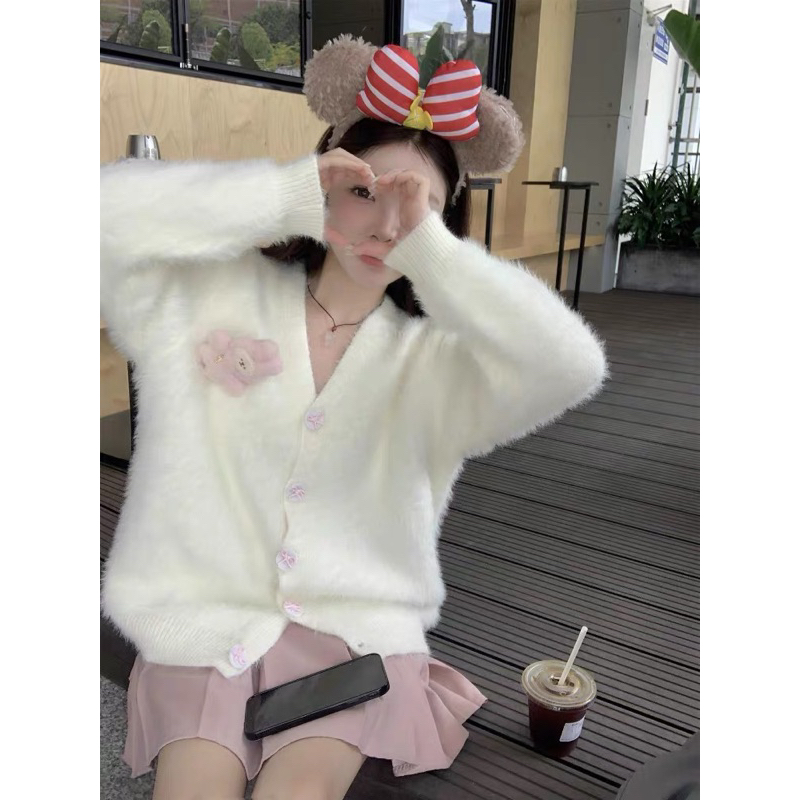 CARDIGAN LÔNG KÈM THỎ