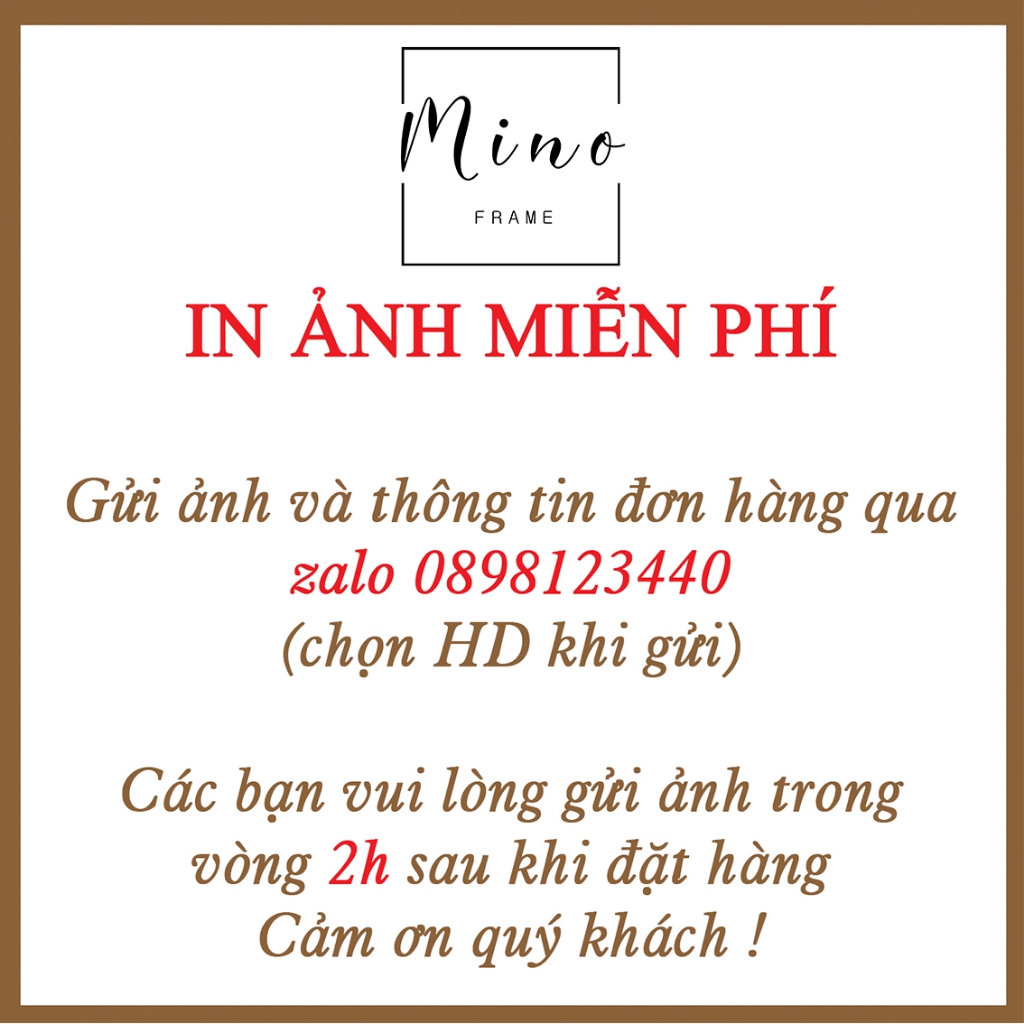 Khung Ảnh Hình Vuông Đơn Giản Sáng Tạo Trang Trí Nhà Cửa Quà Tặng  MinoFrame KHV19
