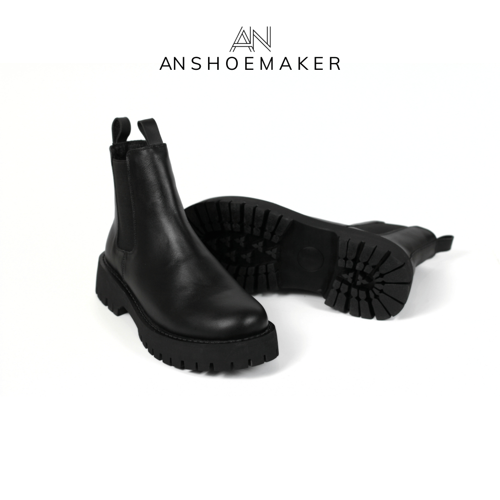 Chelsea boot đế chunky An chất liệu da bò nappa nhập khẩu cao 5,5cm hách dáng tăng chiều cao siêu êm