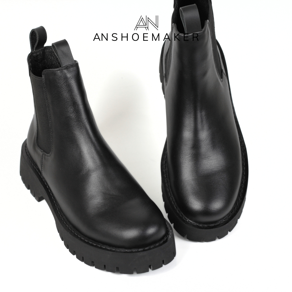 Chelsea boot đế chunky An chất liệu da bò nappa nhập khẩu cao 5,5cm hách dáng tăng chiều cao siêu êm