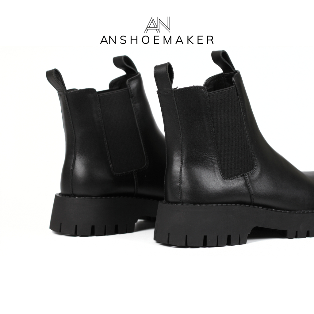 Chelsea boot đế chunky An chất liệu da bò nappa nhập khẩu cao 5,5cm hách dáng tăng chiều cao siêu êm