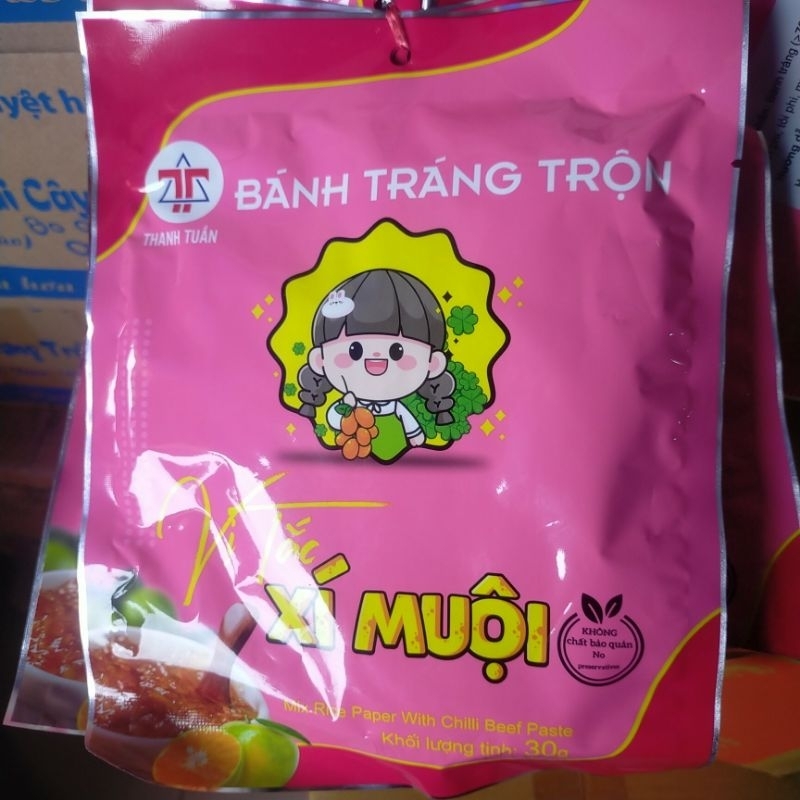 Sỉ Sét 10 túi bánh tráng trộn nhiều vị 30g tặng thẻ bài dokemon