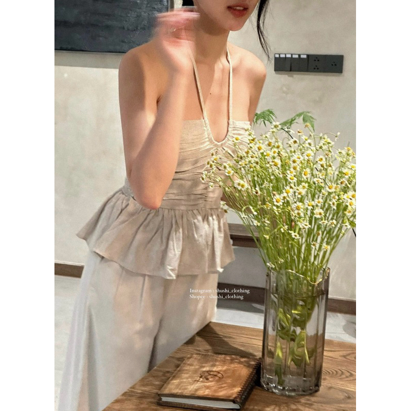 𝐀𝐥𝐢𝐧𝐚 𝐓𝐨𝐩 - Áo Yếm Nhún