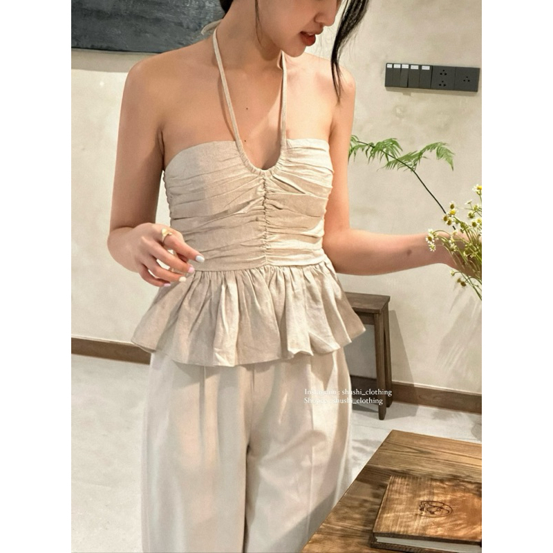 𝐀𝐥𝐢𝐧𝐚 𝐓𝐨𝐩 - Áo Yếm Nhún