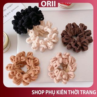 Dây buộc tóc xù dễ thương co giản nhiều màu ORII phong cách hàn quốc lolita nhẹ nhàn không đâu gãy tóc.