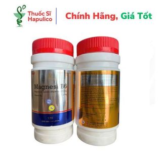  Viên uống magie vitamin B6 giảm suy nhược thần kinh căng thẳng đau cơ bắp chuột rút - 120 viên  Magnesi B6 Chai  