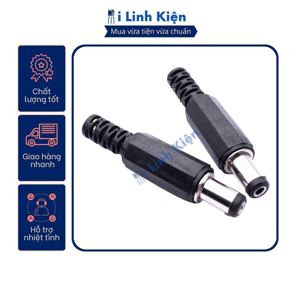 Jack nguồn DC đực 3.5x1.3mm loại tốt