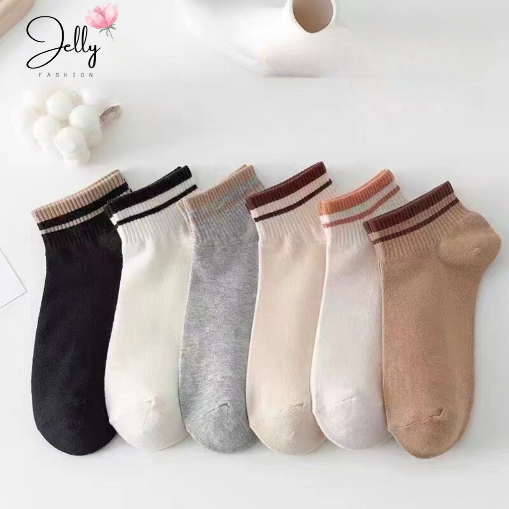 Tất nữ cổ thấp, vớ nữ cổ ngắn phong cách vintage Hàn Quốc nhiều màu đáng yêu