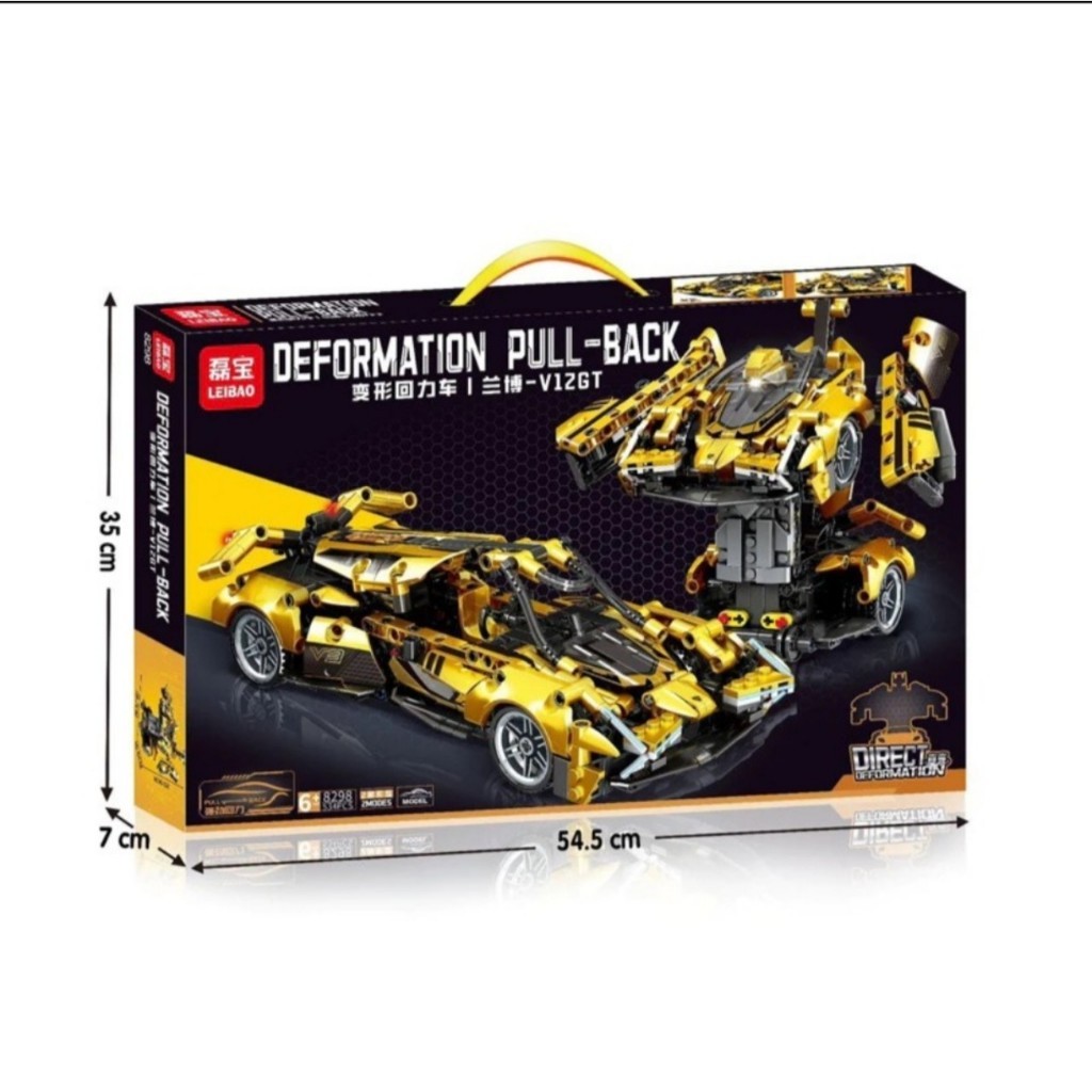 Đồ Chơi LEGO Lắp Ráp Mô Hình Siêu Xe Lamborghini, Porsche, Pagani Huayra Biến Hình Thành ROBOT Chiến Đấu