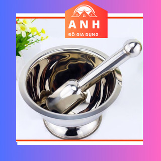 Bộ cối chày inox, bộ chày cối giã cua, cối chày giã thực phẩm - dụng cụ nhà bếp