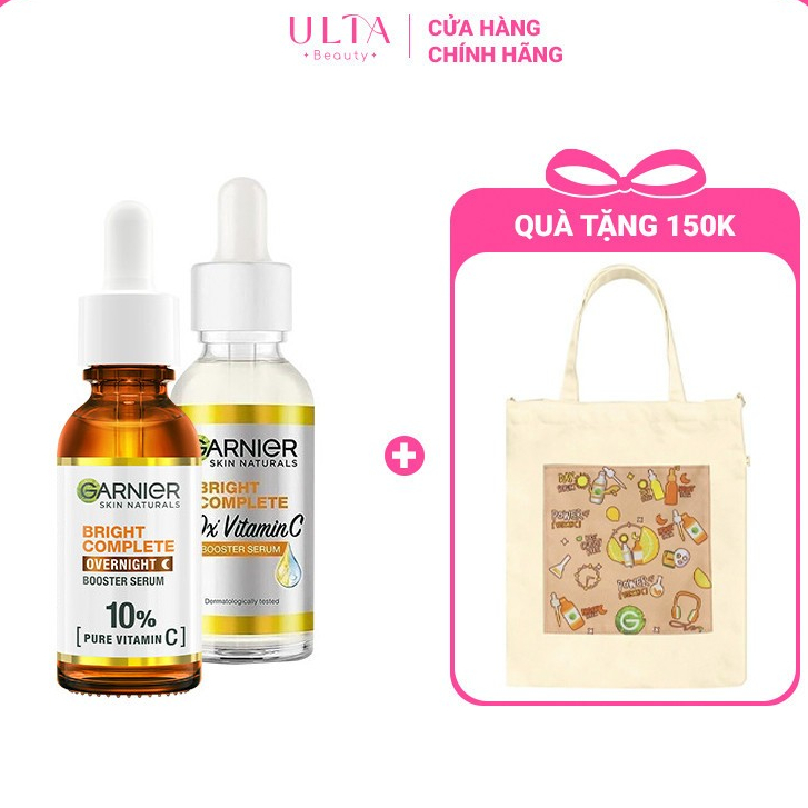 Tinh Chất Dưỡng Sáng Da Garnier Bright Complete 30x, 10% Pure Vitamin C Booster Serum 30ml