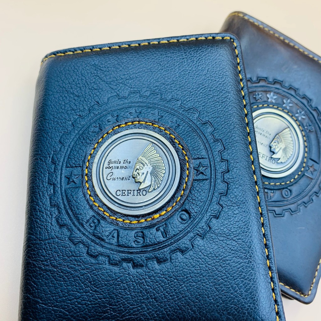 Ví nam X-Leather ví da nam 100% da bò nguyên miếng logo rồng/hổ/thổ dân đem lại tài lộc may mắn cả năm  mẫu mới 2024