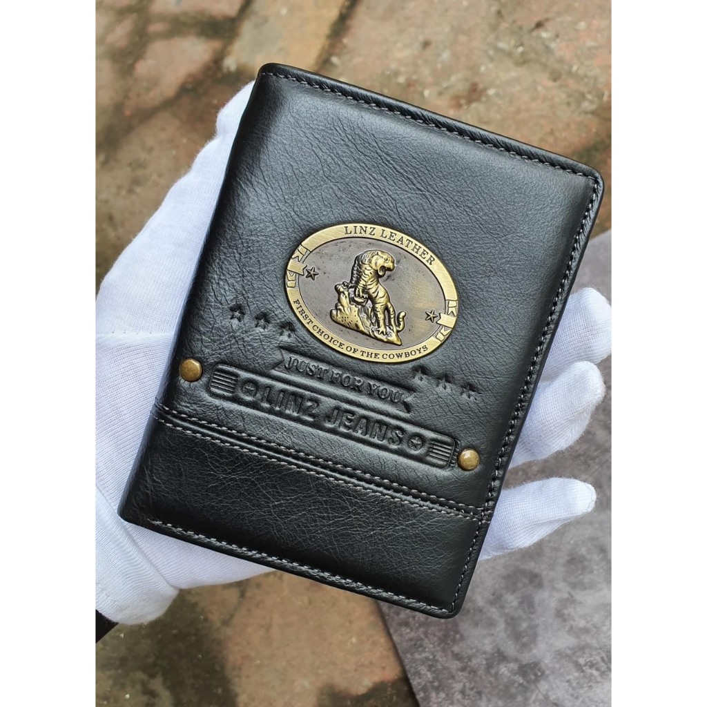 Ví nam X-Leather ví da nam 100% da bò nguyên miếng logo rồng/hổ/thổ dân đem lại tài lộc may mắn cả năm  mẫu mới 2024