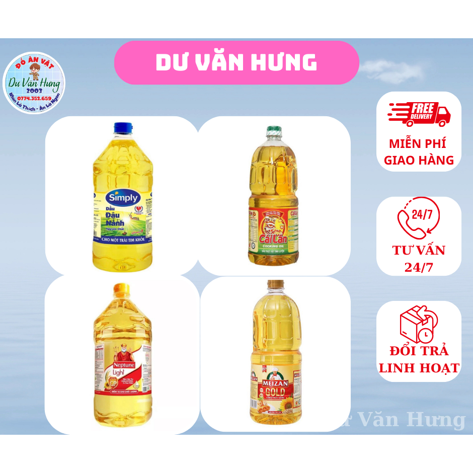 2L Dầu Simly Đậu Nành , Mezan , Neptunr , Cái Lân Chuẩn Chất Lượng