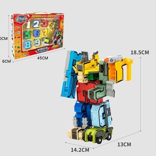 Bộ robot số từ 0-9 đồ chơi lắp ráp