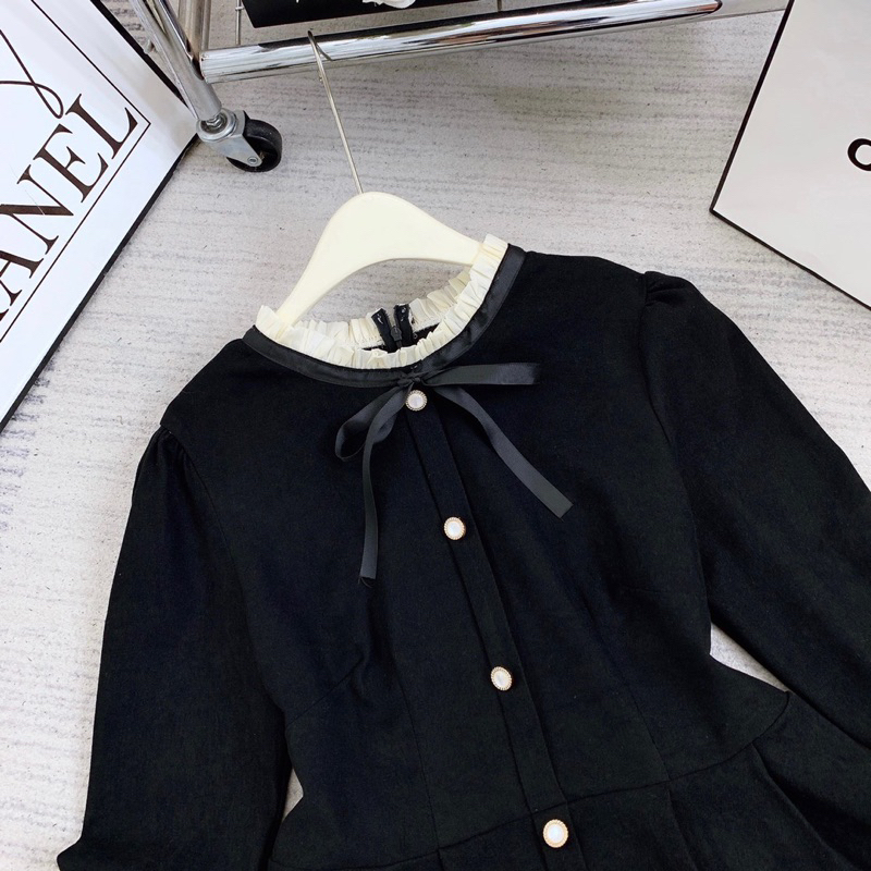 Áo Tiểu Thư Peplum Tay Dài BIGSIZE Nơ Cổ Chất Nhung Tăm _Tcstore98