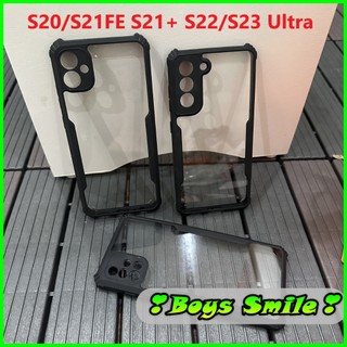 Ốp lưng chống sốc SamSung Galaxy S23 FE S21+ A15 A25 S20FE S10 S10+ S10 5G lưng trong suốt bảo vệ camera (Đen)