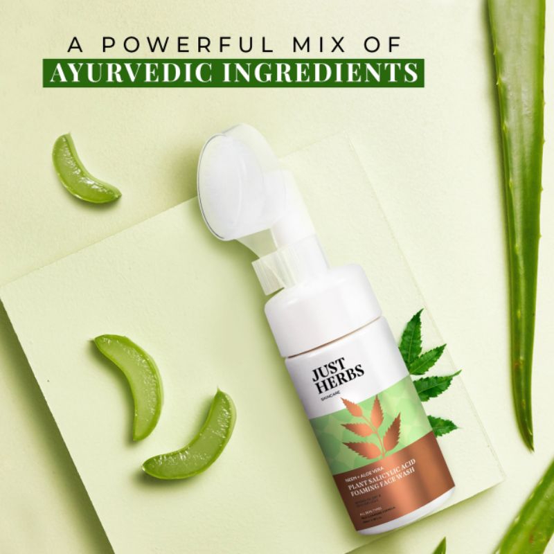 Sữa rửa mặt tạo bọt axit Salicylic thực vật với Neem & Aloe Vera 100ml
