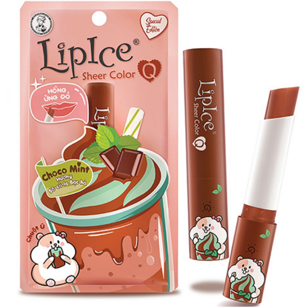 Son Dưỡng Lipice Sheer Color Q 2.4g choco mint 100% chính hãng.