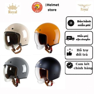 Royal M139 kính âm Mũ bảo hiểm 3/4 đầu trơn nhiều màu - Bảo hành 12 tháng