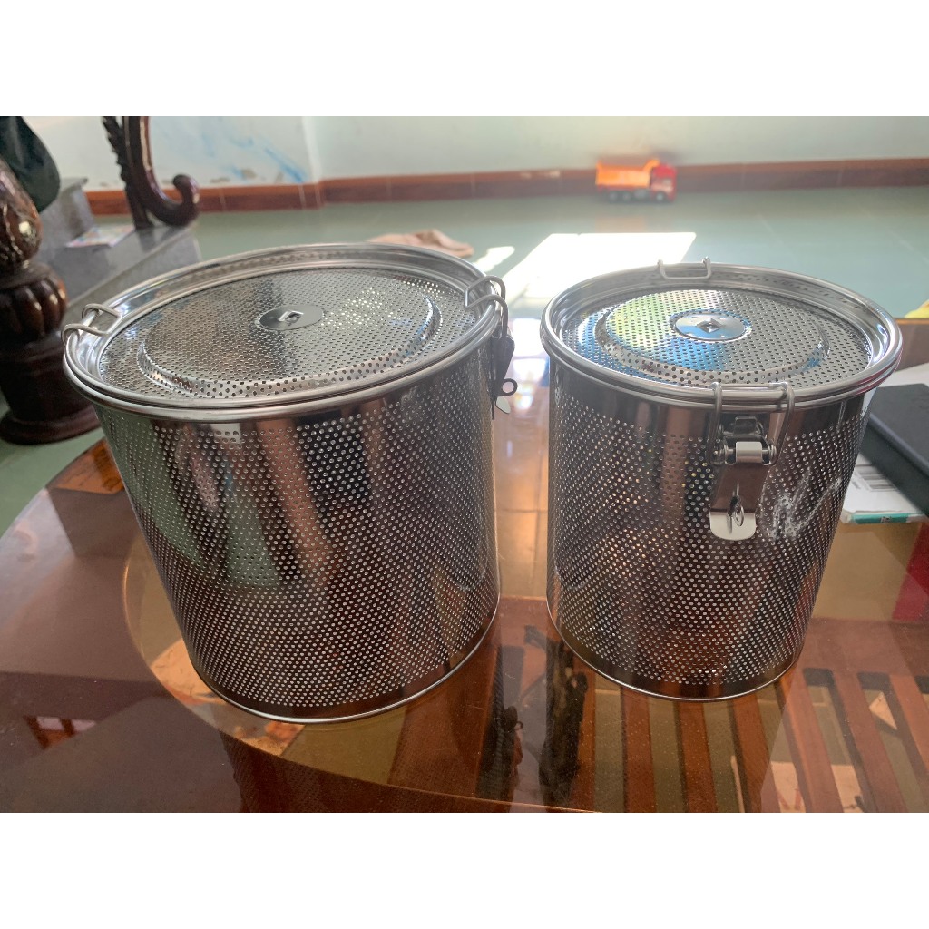 GIỎ NHÚNG HƯƠNG LIỆU NƯỚC DÙNG - LỌC BÃ TRÀ - NHÚNG DƯỢC LIỆU SPA INOX 304 CÓ DÂY TREO