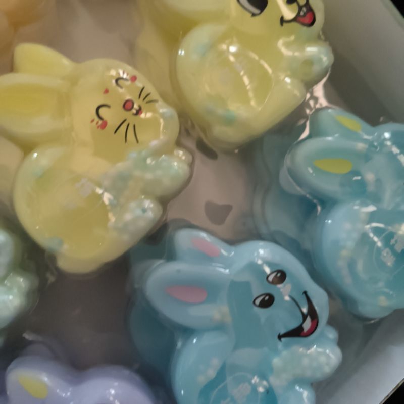 Khay 24 slime sữa hình thỏ ngọc