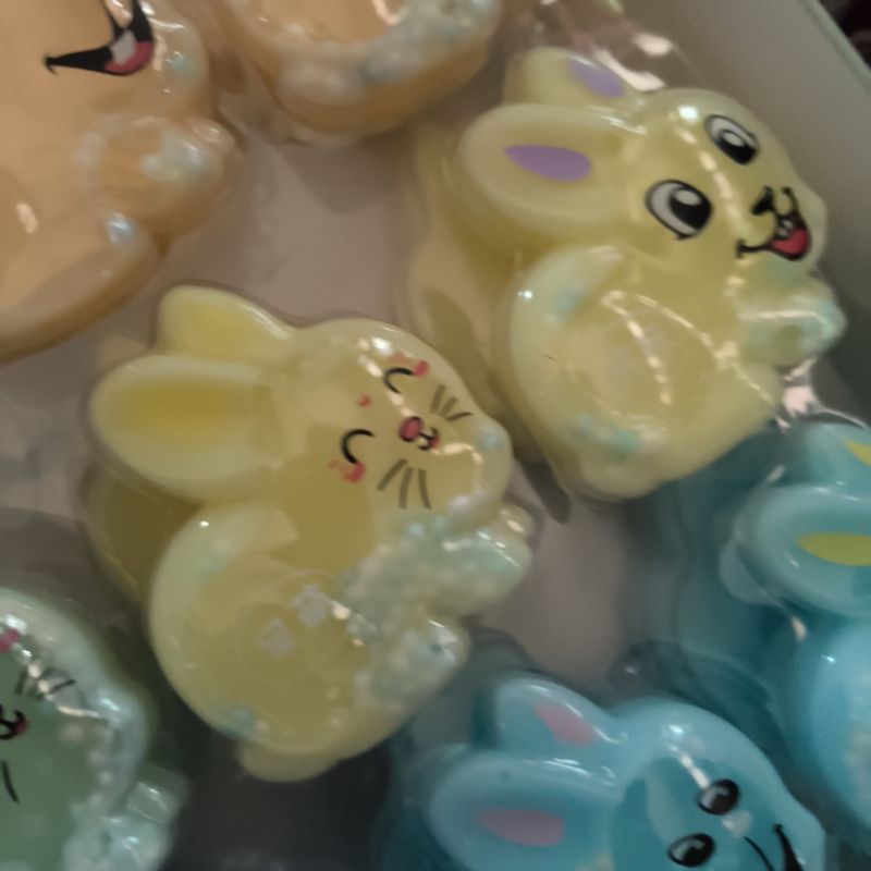 Khay 24 slime sữa hình thỏ ngọc