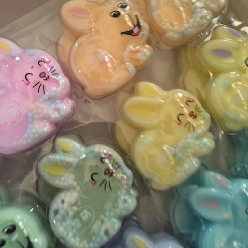 Khay 24 slime sữa hình thỏ ngọc