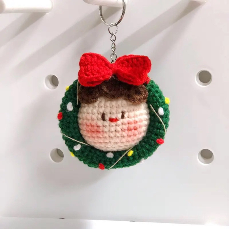 Móc khoá bé mochi noel - mochi giáng sinh len handmade