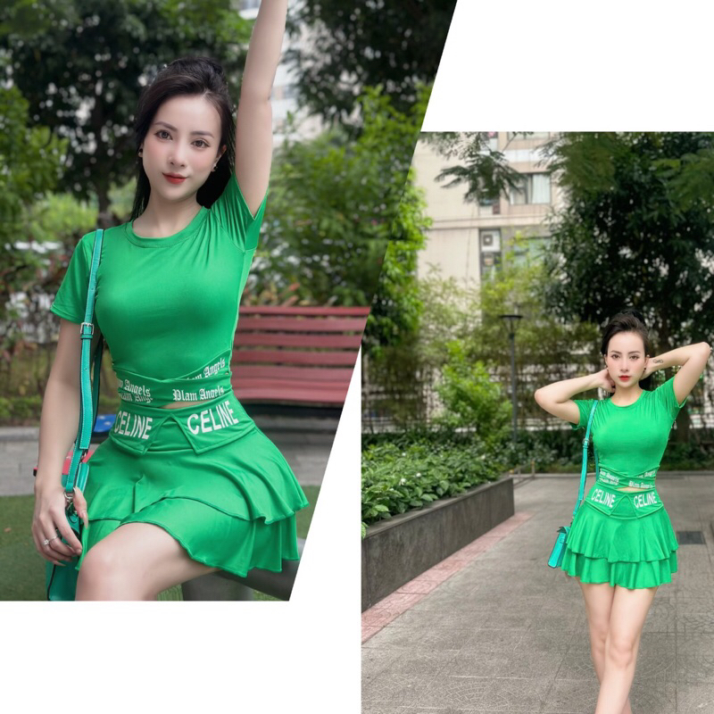 Áo crotop chéo eo tập gym yoga aerobic