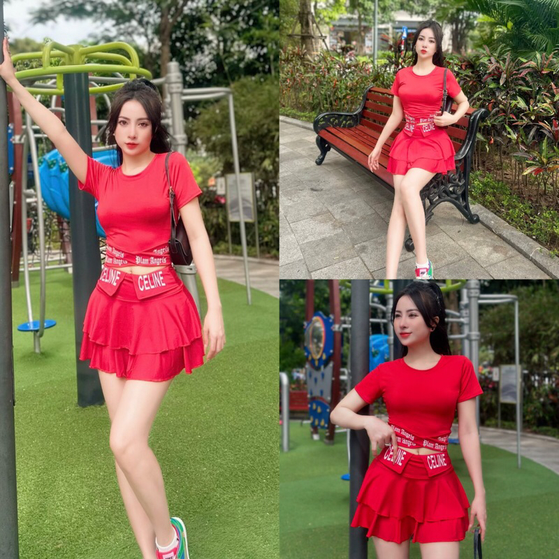 Áo crotop chéo eo tập gym yoga aerobic